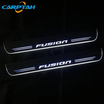 CARPTAH Juda LED Šviesos Durų Slenksčio Nusitrinti Plokštė Kelias Dinaminis Streamer Šviesos Ford Fusion 2013 - 2018 m. 2019 m.