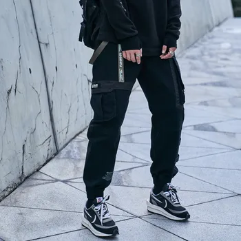 CHAIFENKO Hip-Hop Krovinių Kelnės Vyrams Mados Harajuku Juodos Haremo Ziajać Streetwear Poilsiu Sweatpant Multi-Pocket Laisvalaikio Vyriškos Kelnės