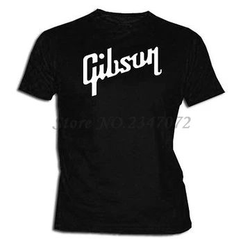 Camiseta Gibson XXL - XL - L - M - S - Dydis Gitaros Akustinės Muzikos Marškinėliai Tee medvilnės marškinėlius vyrų vasaros brand tee-shirt vyrų t-shirt