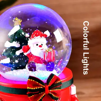 Crystal Sniego Pasaulyje Sniego Stiklo Kamuolys Music Box Amatų Namų Darbastalio Apdaila Kalėdų Kamuolys su Sniego Naujųjų Metų Dovanos
