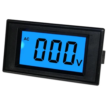D69 LCD ekranas voltmeter asortimentą, AC 0-200V 0-600V ekranas mėlynos atgal AC ar DC 8-12V įtampos bandymo priemonė