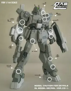 DL Bendrasis Gundam modelis lipdukas Lipdukas 1/144 VER.C011 Įspėjimo Serijos Žaislų Modelis Įrankiai Nemokamas pristatymas