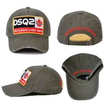 DSQICOND2 Prekės 2020 DSQ2 raidžių Casquette Skrybėlės Siuvinėjimo Tėtis Hip-Hop Beisbolo kepuraitę DSQ Juoda Snapback Skrybėlę Bžūp Vyras, Moteris