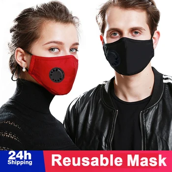 Daugkartinio naudojimo Medvilnės Kaukė, Kvėpavimo Vožtuvas KD2.5 Anti-Dulkių Kaukes Unisex 5-sluoksnis Apsauginis Filtras Resuable masker lauko