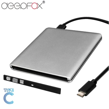 DeepFox ODP95S Atveju Su C Tipo Kabelis USB 3.1 Išorinis DVD Rom Atveju 9,5 mm SATA Aptvarą CD DVD RW