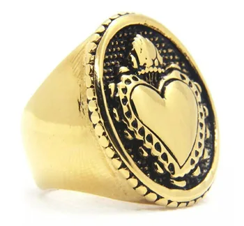 Derliaus Claddagh Retro Stiliaus Nerūdijančio Plieno Žiedas Širdyje, Crown, Vestuviniai Žiedai, Moterų Draugystę, Meilę Prekės Papuošalai