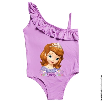 Disney Sofija Naujų Mergaičių Maudymosi kostiumai 1~8Years Vaikų maudymosi kostiumėlį Vienas Gabalas Mergaičių maudymosi kostiumėlį Vaikas mergaičių Maudymosi kostiumas, Paplūdimio drabužiai