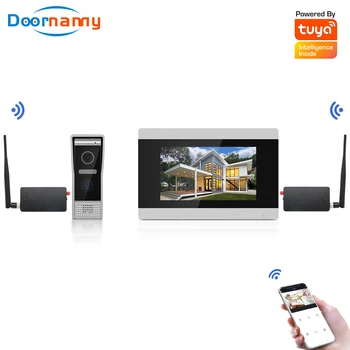 Doornanny Belaidžio Vaizdo Domofonas Rinkinys 720P IP SIP Butas Villa Doorphone PoE Video Doorbell WiFi Smart Tuya