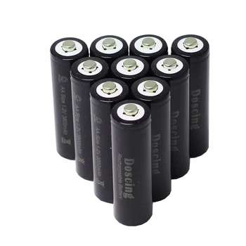 Doscing 4PCS 8Pcs AA AAA NI-MH Baterijas 1.2 V 3800mAh + 8 lizdai USB AA AAA Baterijų Įkroviklis Bateria Baterijos