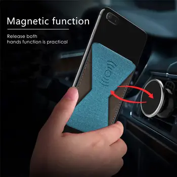 Drobė Automobilių Magnetinio Klijų Atgal Lipdukas iPhone 11 Pro Max XR Piniginės Kortelės Telefono Turėtojas 