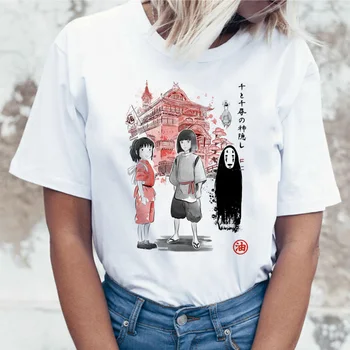 Dvasia Toli marškinėliai Studio Ghibli moterų marškinėliai moteriška Japonų Anime Totoro Anime drabužius Hayao Miyazaki marškinėlius femme animacinių filmų