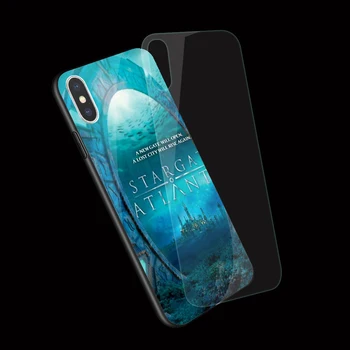 EWAU Stargate Atlantis SPA Grūdintas Stiklas telefono dėklas skirtas iphone SE 2020 m., 5 5s SE 6 6s 7 8 plus X XR XS 11 pro Max