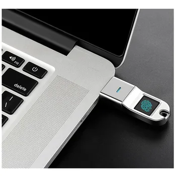 Encryped Finger Print Pen Diskas 128GB 64GB pirštų Atspaudų Pendrive 256 GB 32GB USB Flash Drive 3.0 16GB Memory Stick PC