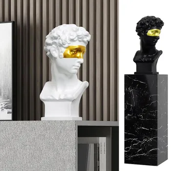 Europos Namų Dekoravimo Vadovas Dervos Statula Šiuolaikinio Abstraktaus Meno Mini Krūtinė Skulptūros Meno Eskizas Praktikos Užmaskuotas Kūrybiškumą