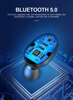F9 Bluetooth 5.0 TWS Touch, Ausinės Stereo LED Maitinimo Ekranas, Baterija, Dėžutė Su Garsiakalbiu LED Smart 5.0 Skaitmeninis Displėjus, Trys-in-on