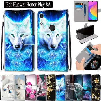 Flip Case For Huawei Honor 8A Atveju Piniginės Padengti Prabangus Odinis Stovėti Kortelės Lizdo Apsauginis Bamperis Telefoną Atveju Garbę 8a Dangtis