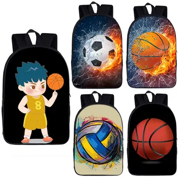 Futbolo, krepšinio, modelis Schoolbags už Paauglių Berniukų Krepšinio Spausdinti mokyklinės Kuprinės Vaikams Užsakymą Mokyklos Maišą Knygų Krepšiai