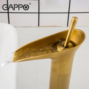 GAPPO baseino maišytuvai juoda krioklys, maišytuvas, žalvario maišytuvas vonios baseino maišytuvas maišytuvas Aukso bakstelėkite torneira griferia