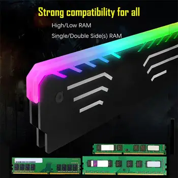 Great Wall 3PIN RAM RGB Aušintuvas Atminties Vėsinimo Liemenė 256 RGB Šilumos Kriaukle, Radiatorių CPU Aušintuvas Aliuminis Heatsink For RAM DDR3 DDR4 Karšto