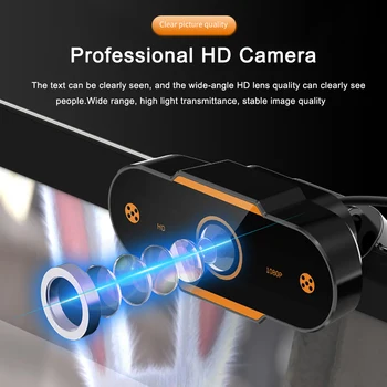 HD 1080P Kamera Mini Kompiuteris PC WebCamera su Mic Automatinį Fokusavimą, Kameros Live Transliacijos Vaizdo skambučius Konferencijos Darbą