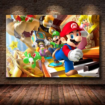HD Spausdinti Super Mario Menas, Plakatų ir grafikos Paveikslai Tapyba Nustatyti Sienos Nuotraukas, Gyvenamasis Kambarys, Vaikų Kambarys Dekoratyvinis Nuotrauką