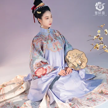 HanFu Kinijos tradicinių drabužių Luan Feng ir Ming Ming Ilgas Švarkas ilgomis rankovėmis aukso striukė kailis Moterų vestuvinė suknelė, Didelis