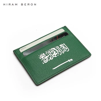 Hiram Beron personaliniu Saudo Arabijos Vėliava, Žalios Spalvos Kortelės Turėtojas Piniginės Prancūzija Ožkos Odos Dropship