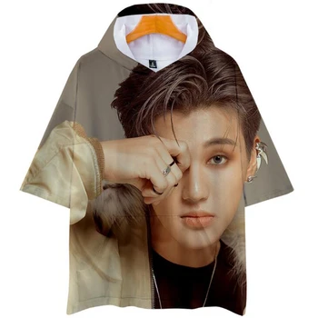 Idol Kpop ATEEZ Marškinėliai 3D Atspausdintas Streetwear Vasaros trumpomis Rankovėmis Hoodies T-shirt Mados Hip-Hop Ulzzang Moterų Harajuku Marškinėlius