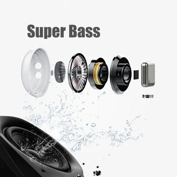 J3 skyrius TWS Belaidės Ausinės Sporto Bluetooth Ausinės, Stereo Bass 