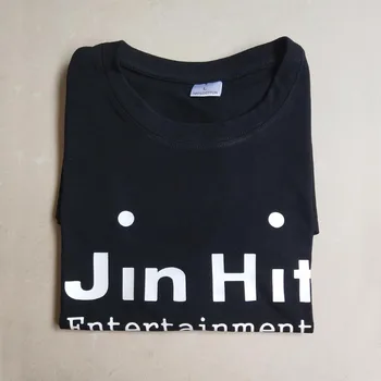JinHit Pramogų Unisex Kpop T-Shirt Moterims, Mados Medvilnės, trumpomis Rankovėmis Marškinėlius Feminina Laiškas Išspausdintas moteriški marškinėliai