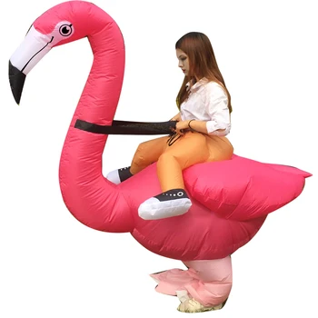 Juokinga Karnavalas Cosplay Flamingo Pripučiami Kostiumai Helovinas Kostiumas Už Suaugusių Vyrų, Moterų Unisex Suknelė Pripučiamas Kostiumas Šalis
