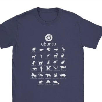 Juokinga Ubuntu Linux Laida Tshirts Vyrų Įgulos Kaklo Šukuotinės Medvilnės Marškinėliai 
