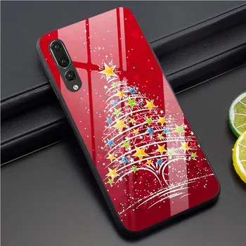 Kalėdų Grūdintas Stiklas Telefoną Atveju Huawei P20 Lite Padengti P10 30 Pro P Smart Mate 20 Garbę 7A 3GB 9 10 Y6 Y9