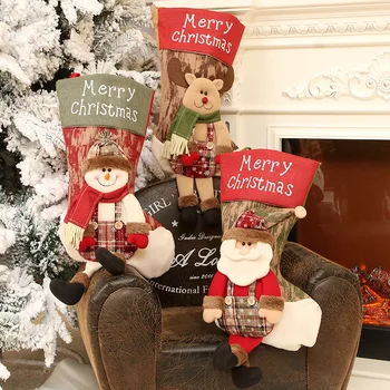 Kalėdų Papuošalai Kojinės Natale Kalėdų Senelio Dovanų Pateikti Kojinių Maišelį Vaikams, Naujų Metų Kojinės Kabantys Papuošalai Medis