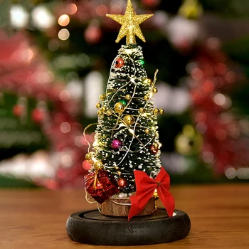 Kalėdų Tema LED Šviesos Xmats Medžių Fėja Styginių Šviesos Stiklo Kupolas Darbalaukio Kalėdų Žibintų Dekoro Kalėdų Papuošalų Pakabučiai