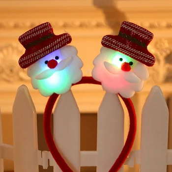 Kalėdų Tema Lankelis LED Mirksintis ekrano užsklandą neaustinių Šviesos Iki Galvos Užsegimas Kalėdų Dovana China Dvivietis Vadovas Stilius
