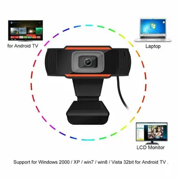 Kamera 1080P 720P 480P HD Cam Auto Fokusavimo nemokamai USB Web Kamera su Mikrofonu KOMPIUTERIO, Nešiojamojo kompiuterio Darbalaukį