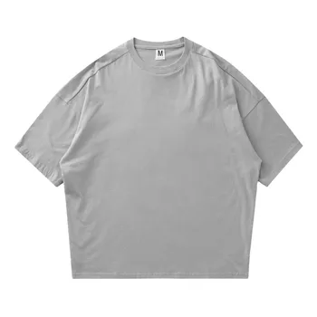 Karalius Mlrd. medvilnės Vyrų vasaros vyriški T-shirt prarasti 5 pusmetį trumparankoviai atsitiktinis pagrindinio marškinius, O ant kaklo