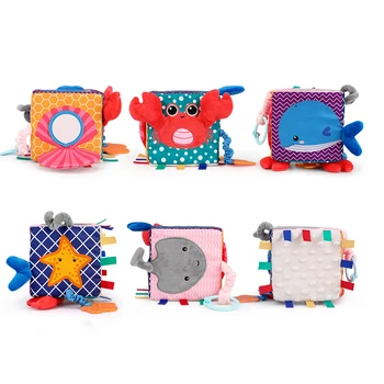 Kūdikių Žaislas Pliušinis Blokas, Sankabos Magic Cube Kūdikių Barškučių Anksti Švietimo Žaislai, Audiniai Blokai Naujas Kūdikiams, Kūdikių Lėlės Medžiaga