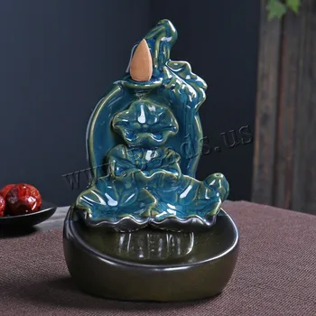 Kūrybinės Keramikos Moliūgas Moliuskui Krioklys Smilkalų Degiklis Lotus Klijuoti Laikiklį Censer Raudonos Molio Aromatas Censer Dūmų Namų Dekoro