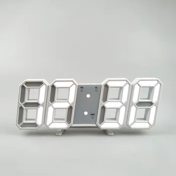 LED Laikrodis Žadintuvas Žiūrėti USB Mokestis Elektroniniai Skaitmeniniai Laikrodžiai Sienos Horloge 3D Dijital Siųsti Namų Puošybai Biuro Stalą Stalo Laikrodis