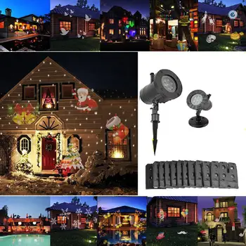 LED Valdymas Balsu Scenos Šviesos Visą Snaigės Projektoriaus Šviesos su 12 Skaidrių Lauko Kalėdų Vestuvių Kraštovaizdžio Vejos