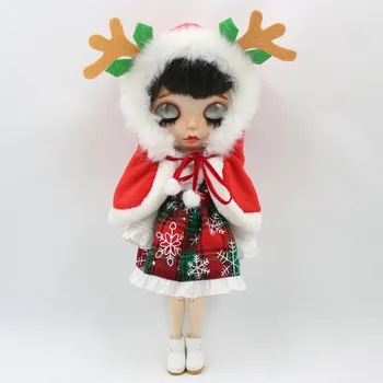 LEDINIS DBS Blyth lėlės ledinis bjd Kalėdų kostiumas žiemos komplektai Linksmų Kalėdų kostiumai.