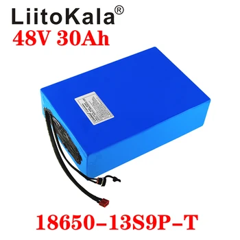 LiitoKala 48V 30ah 18650 13S9P Elektrinis Dviratis Baterija 48V 30AH 1000W Ličio Baterija įmontuota 20A BMS Elektriniai Dviračiai Motorinių XT6