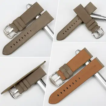 MAIKES natūralios Odos Watchband Žiūrėti Reikmenys Žiūrėti Dirželis 22mm 24mm Apyrankę Žiūrėti juosta Watchband iškastinio Rolex tissot