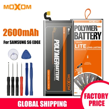 MOXOM Samsung GalaxyS6 Krašto Battery EB-BG925ABE Mobiliojo Telefono Baterija 2600mAh Už G9250 G925FQ G925F G925S S6Edge G925V G925A