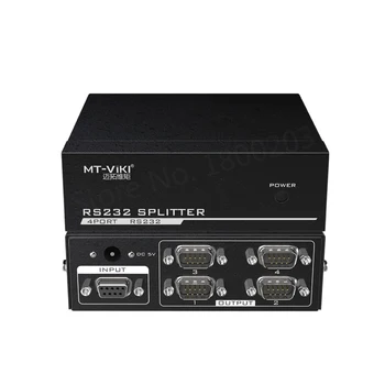 MT-VIKI 4 Port Serijos Splitter DB9 Hub RS232 Platintojas Dvikryptis COM Protokolo Duomenų Perdavimas Maitinimo Adapteris MT-RS104