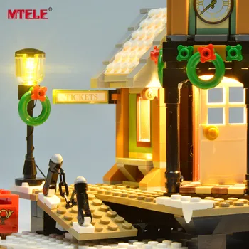 MTELE LED lemputės Komplektą Žiemai Kaime Stotis Suderinama Su Serijos Kūrėjas 10259 (neįeina Modelis)