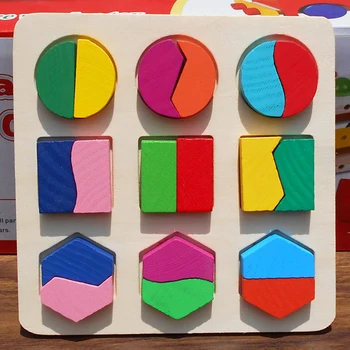 Mediniai Geometrinių Formų Montessori Žaislai Vaikams Įspūdį Rūšiavimo Matematikos Mokymosi Švietimo Žaidimas Kūdikių Bamblys Vaikų Dovanų