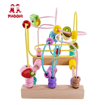 Medinių Rutuliukų Labirintas Žaislas Montessori Vaisių kalnelius Švietimo Kūdikių Matematikos Žaislas Vaikams PHOOHI